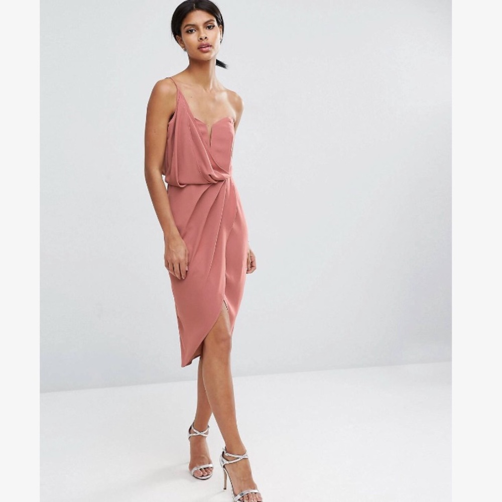 ASOS wrap front pencil dress